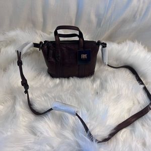 Frye Melissa Mini Shopper Crossbody in Dark Brown